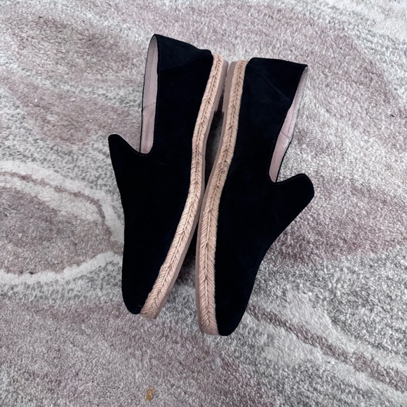 Jack Rogers Audrey Black Slip-On Espadrille Loafer with Tan Woven Sole Sz 9 - Picture 9 of 10